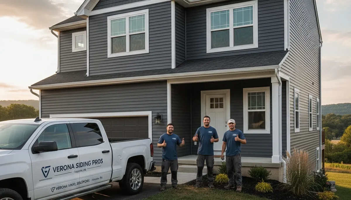 Vinyl siding installation on suburban home exterior in Pittsburgh, PA